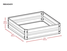 Arrow GrowIT raised bed dimensions 40 by 40 inches for ample planting space