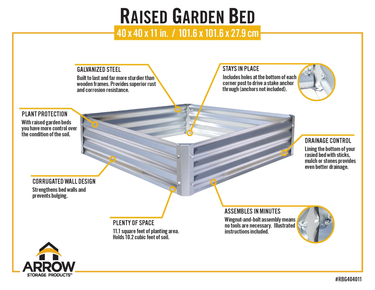Arrow GrowIT raised bed supports easy planting of seedlings