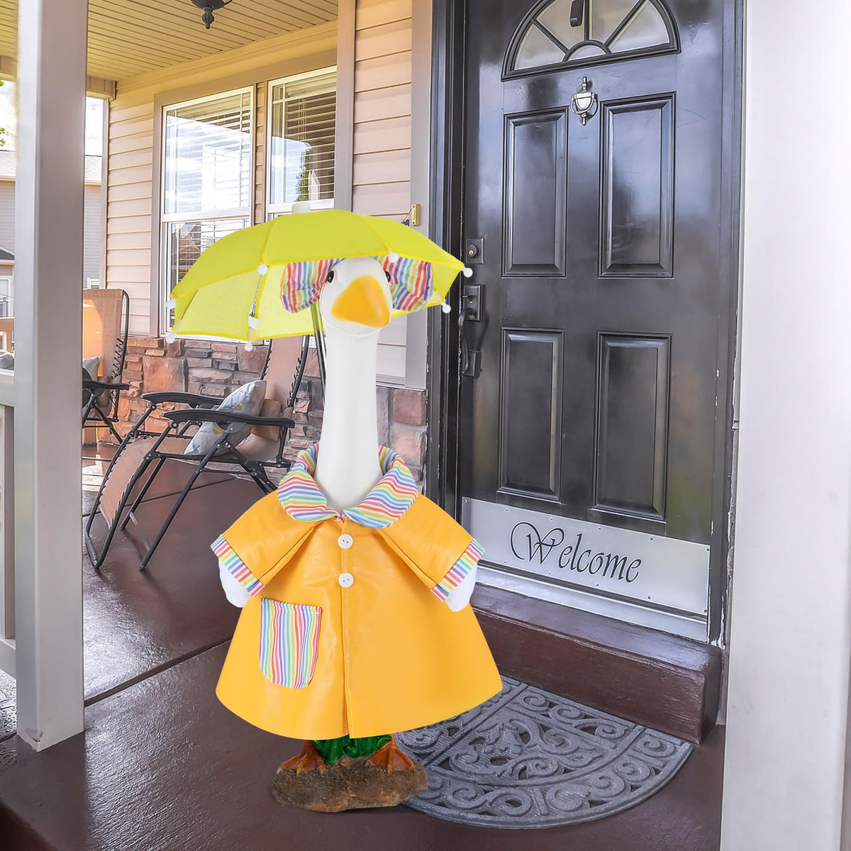 Arrowbash goose outfit pins keep rainwear securely fixed.