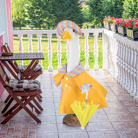 Arrowbash yard decoration costume enhances seasonal outdoor appeal.