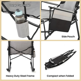 ARROWHEAD OUTDOOR foldable camping chair with carrying bag for travel convenience.