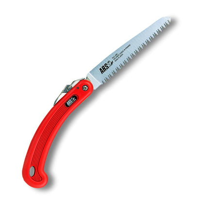 ARS Pruning Folding Turbocut Saw handle with rubber grip for comfortable pruning in the field.