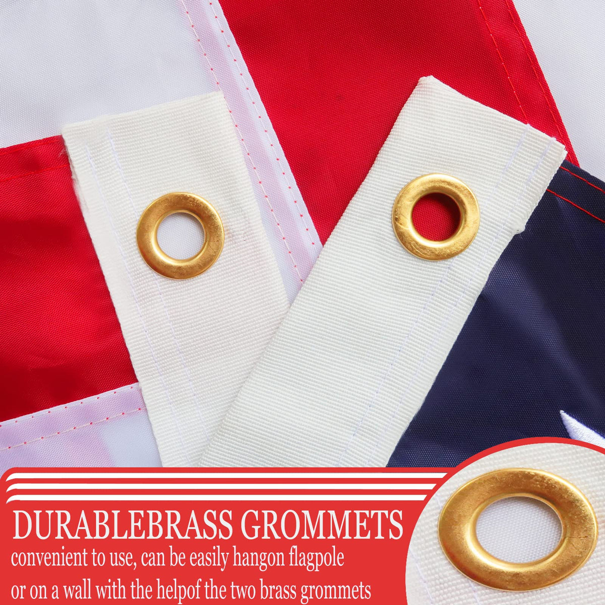 ARSOF flag with rust-proof brass grommets for secure mounting.