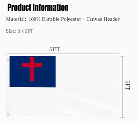 ARSOF Christian flag packaged with minimal wrinkles for quick setup