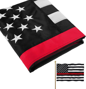 ARSOF embroidered thin red line flag 3x5 with dual-sided embroidery for outdoor display.