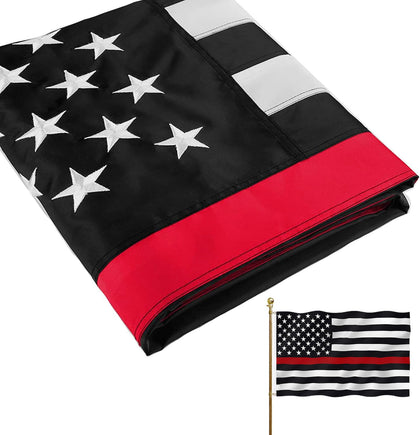 ARSOF embroidered thin red line flag 3x5 with dual-sided embroidery for outdoor display.