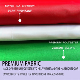 ARSOF Italy flag vibrant, fade-resistant colors in sunlight.