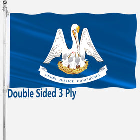 ARSOF Louisiana flag double-sided 3x5, visible from both sides in outdoor displays.