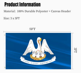 ARSOF Louisiana flag low-maintenance care keeps color quality over time.