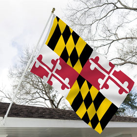 ARSOF Maryland flag 3x5 double-sided back view demonstrates visibility from both sides.