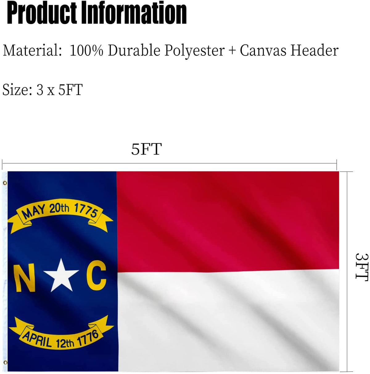 ARSOF NC State flag outdoors in use on boat or vehicle.