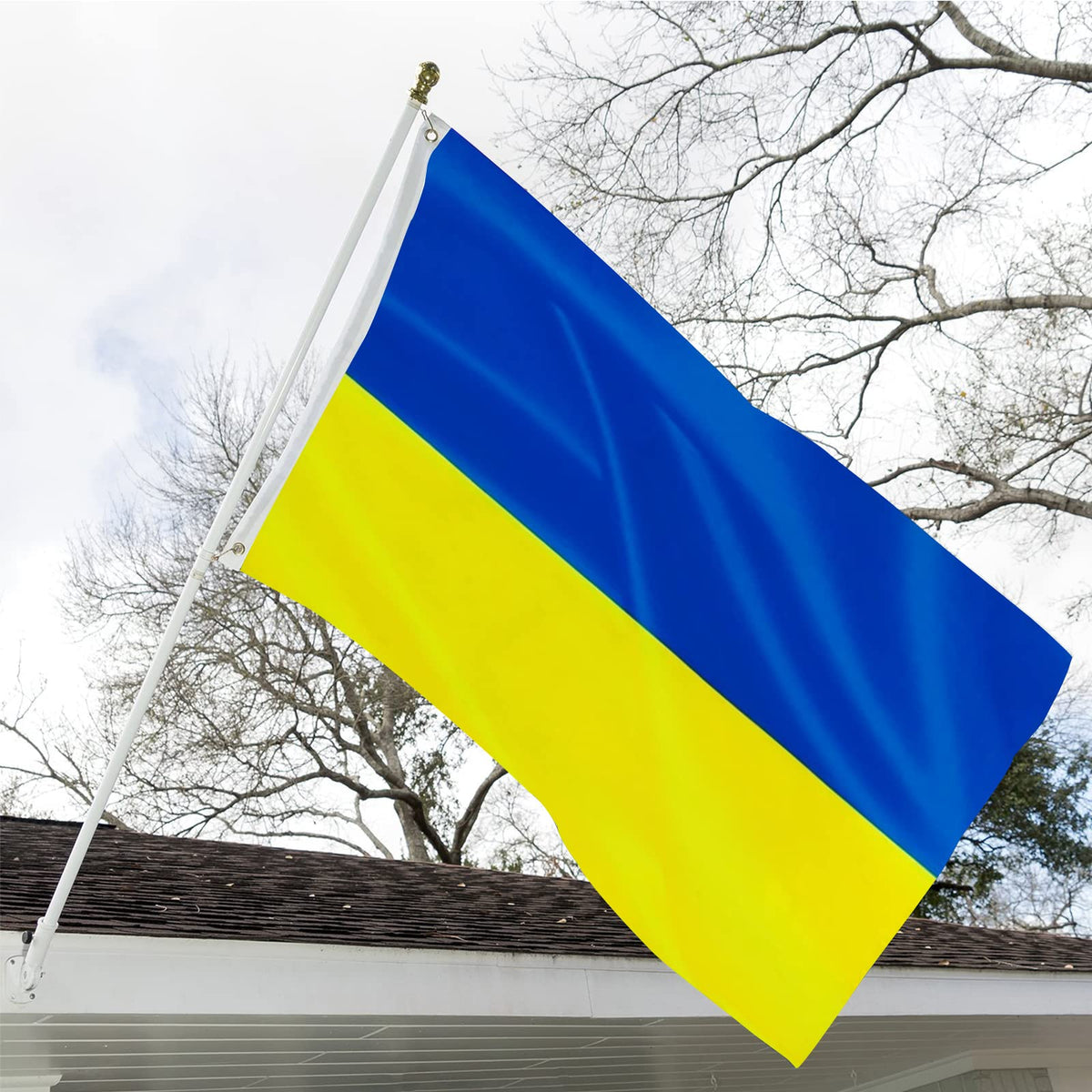 ARSOF Ukrainian Flag 3x5 back view identical to front for consistent visibility