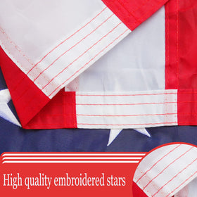 ARSOF weather-resistant, fade-proof flag maintains vibrant color outdoors.