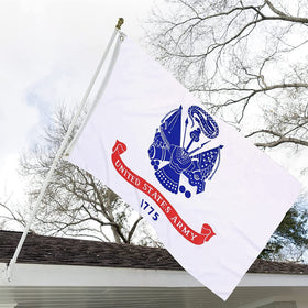 ARSOF white US Army flag front view shows identical print
