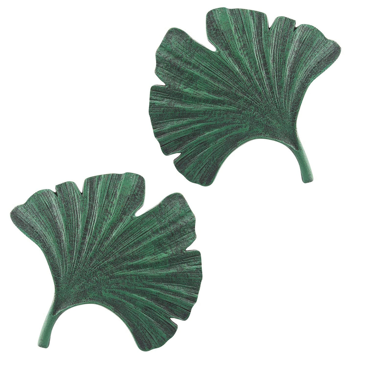 Art & Artifact gingko leaf stepping stone lines a flower bed for timeless charm.