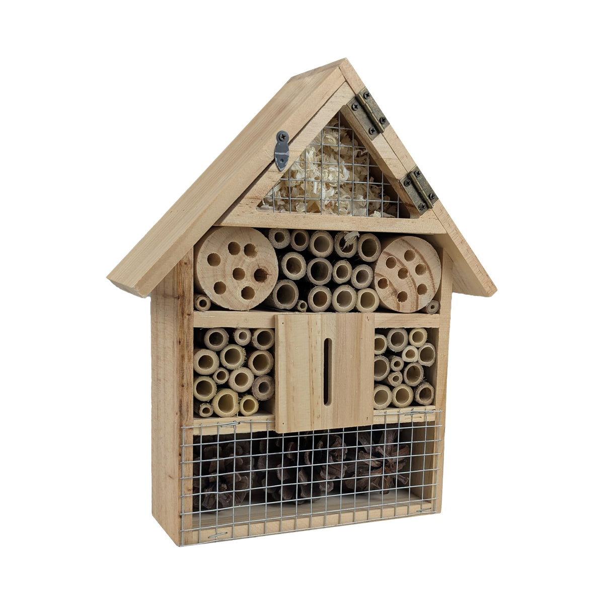 ARTAWEIN Niteangel bee house hanging wooden design supports pollinators in your garden.