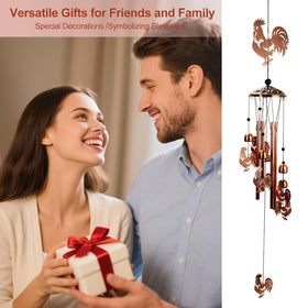 ArtCredit handcrafted rooster wind chimes showcase detailed artistry and year-round durability.