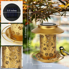 Artfulites Metal Bird Feeder features rust-resistant coating and durable construction