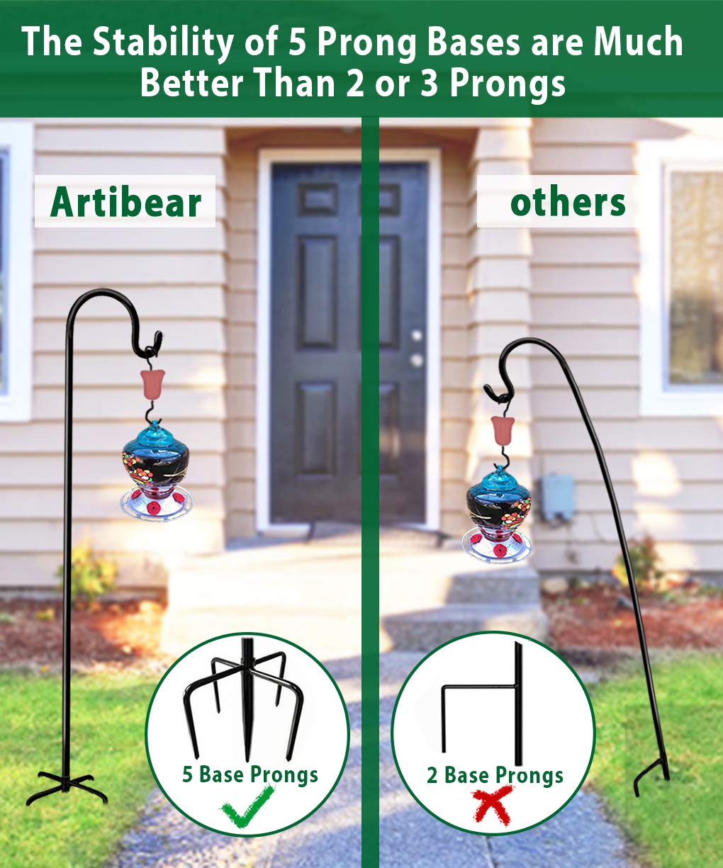 Artibear 92-inch tall outdoor hook for elevated arrangements