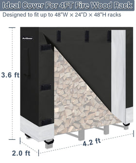 Artibear firewood rack cover material closeup of 420D waterproof fabric