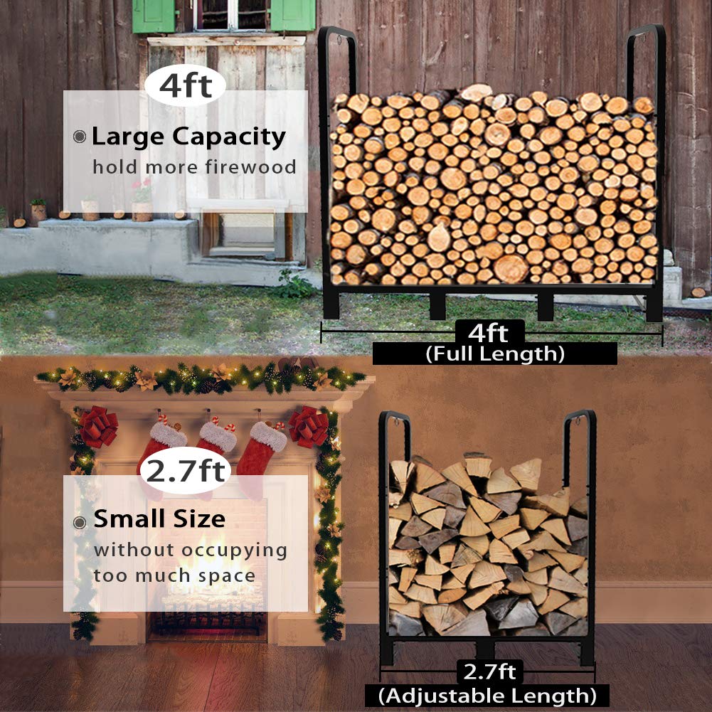 Artibear rack on patio shows dry wood with good airflow.