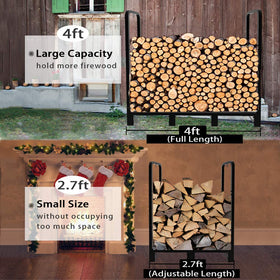 Artibear rack on patio shows dry wood with good airflow.