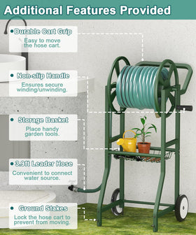 Artigarden ground stakes stabilize the cart during watering