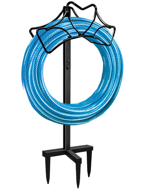 Artigarden hose holder stand, front view, sturdy metal construction for outdoor use.