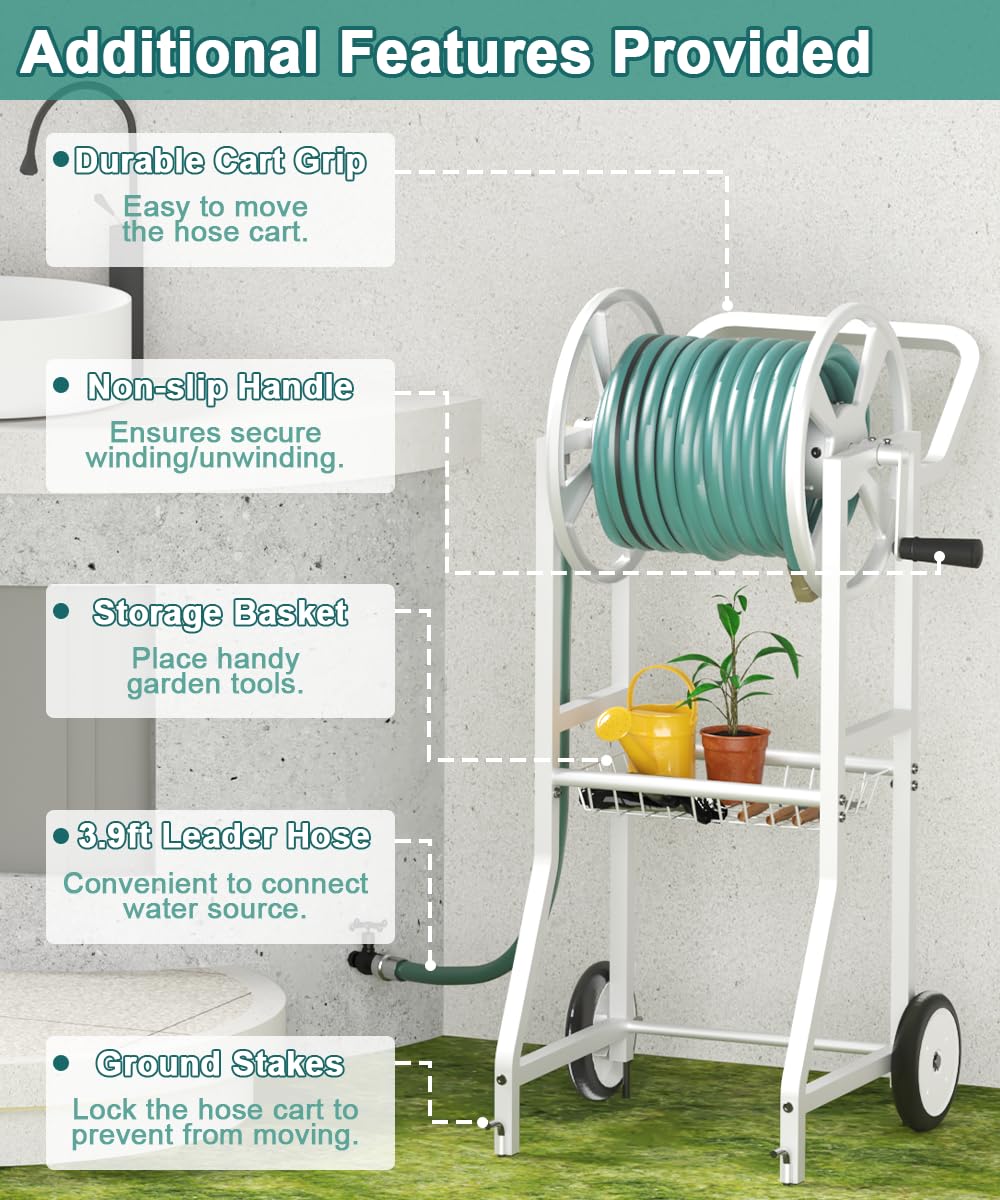 Artigarden cart secured with ground stakes for stable outdoor use.