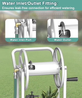 Artigarden two-wheel design enables easy mobility across lawn and paths.
