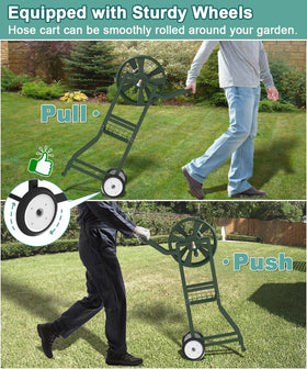 Artigarden leader hose extends reach from the cart