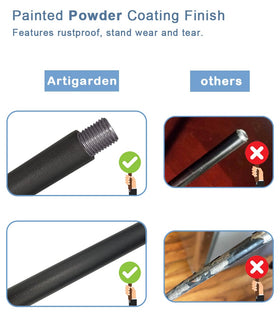 Artigarden matte black finish blends with any garden style