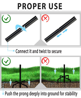 Artigarden sturdy garden stake supports multiple hanging items securely