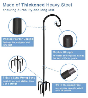 Artigarden upgraded 7-prong base provides greater stability in windy conditions
