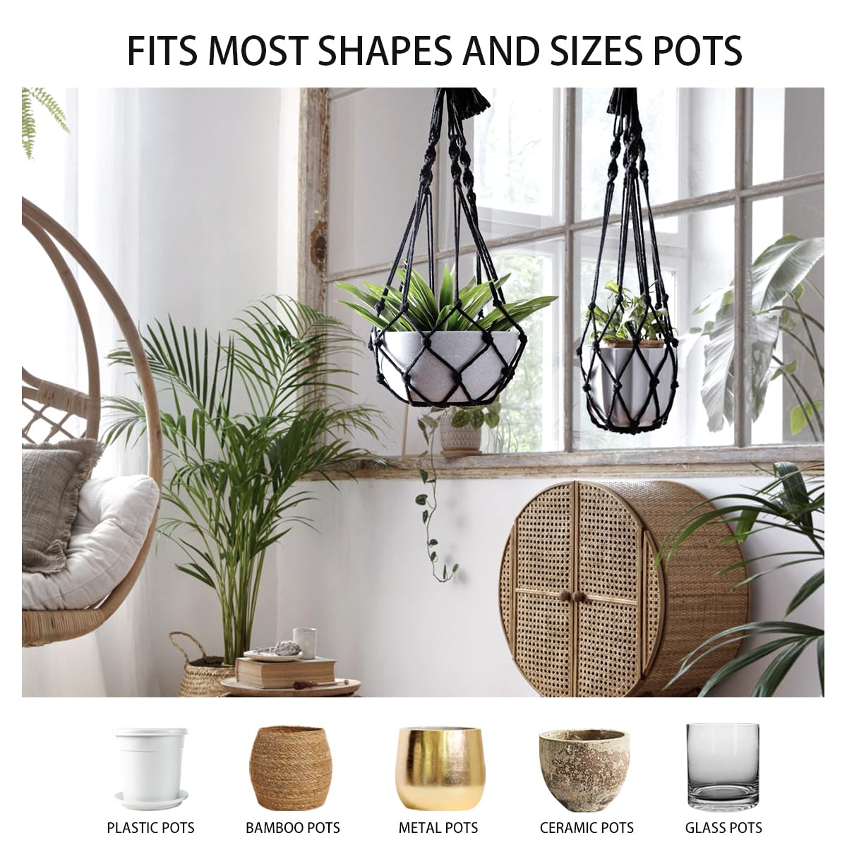 Artilady gift-ready macrame planter set enhances home decor
