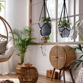 Artilady large hanging planter beads — adjustable design fits different pot sizes