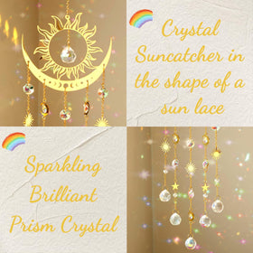 Artilady outdoor crystal suncatcher adds sparkle to garden or balcony