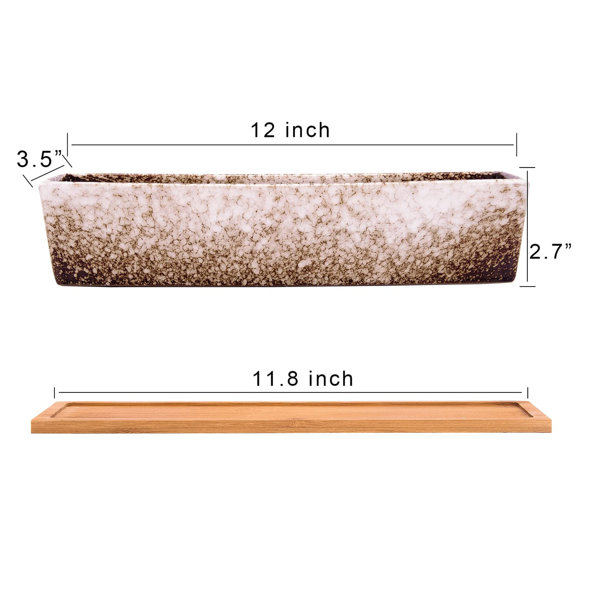 ARTKETTY bamboo saucer included catches drips and protects surfaces.