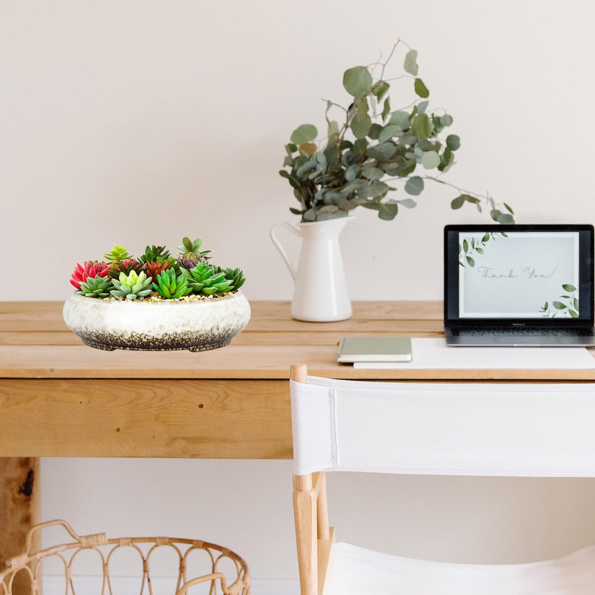 ARTKETTY large succulent planter ideal for desks or patios