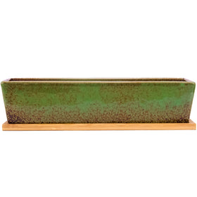 Artketty rectangle succulent pot with drainage for healthy moisture balance