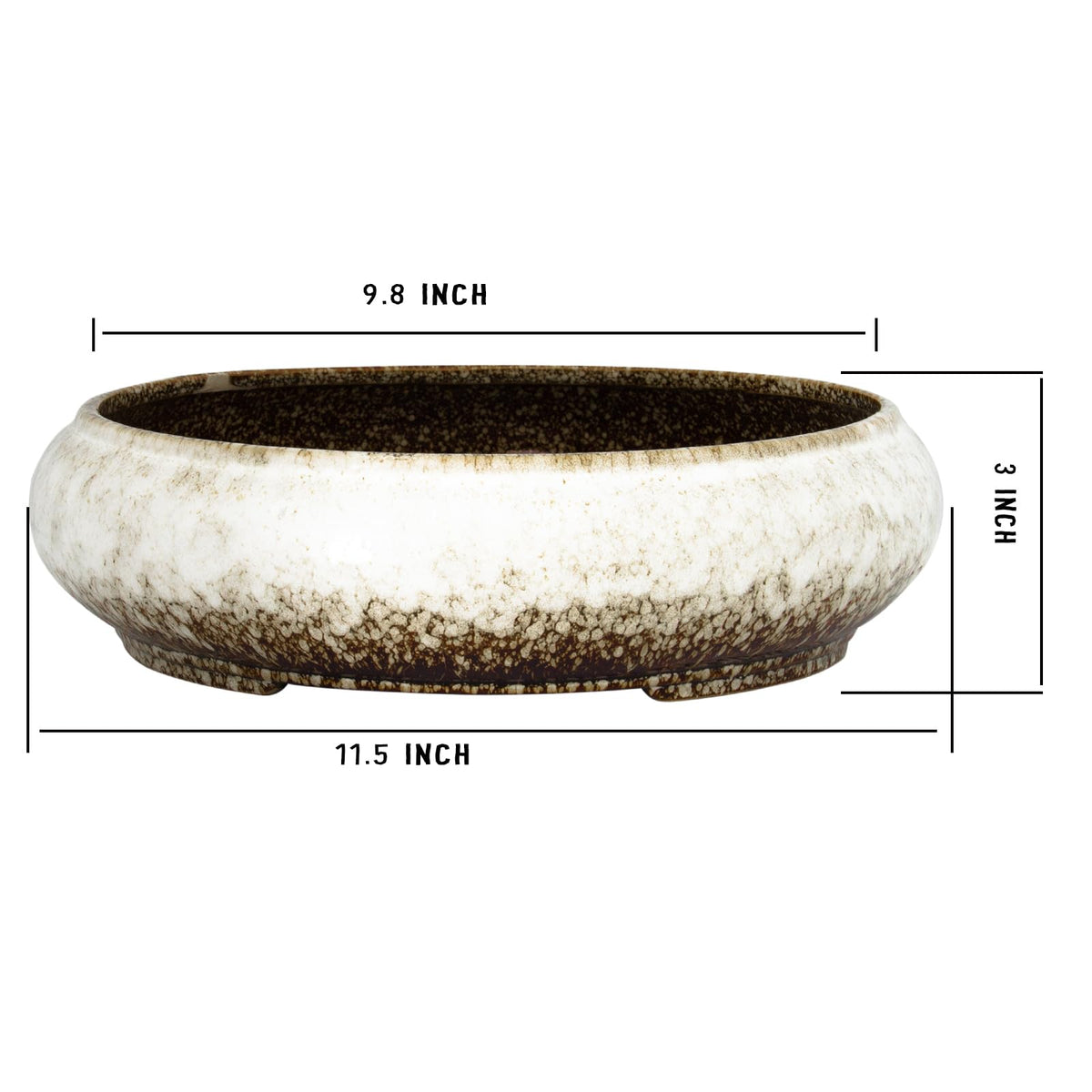 ARTKETTY round white glazed pot highlights modern decor and easy care