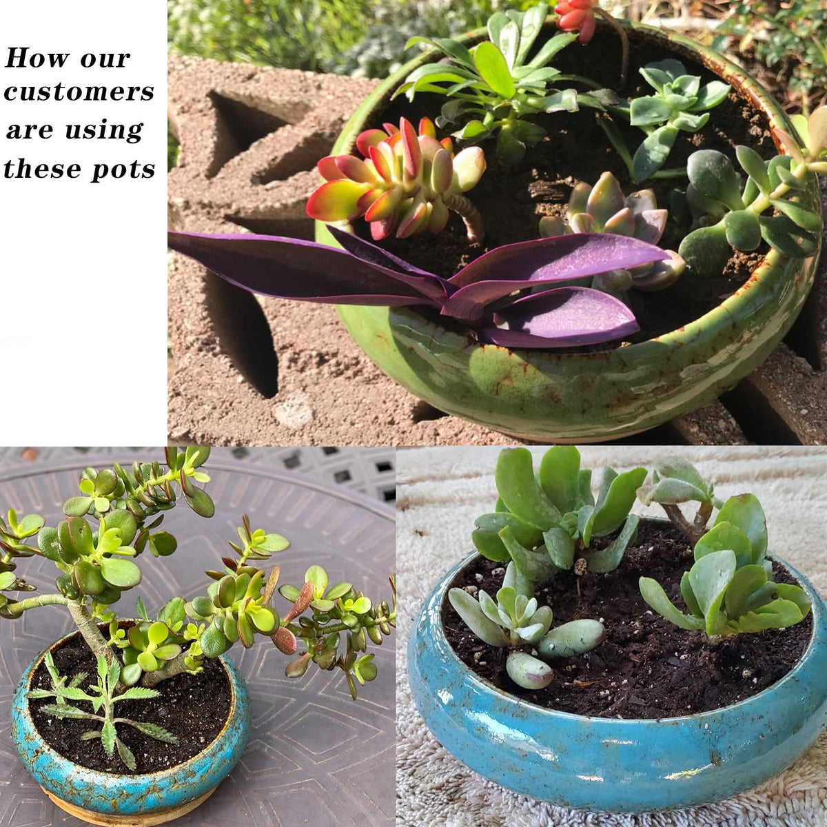 ARTKETTY 10-inch planter size suitable for desks and patios