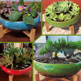ARTKETTY pot paired with mesh pad for soil containment