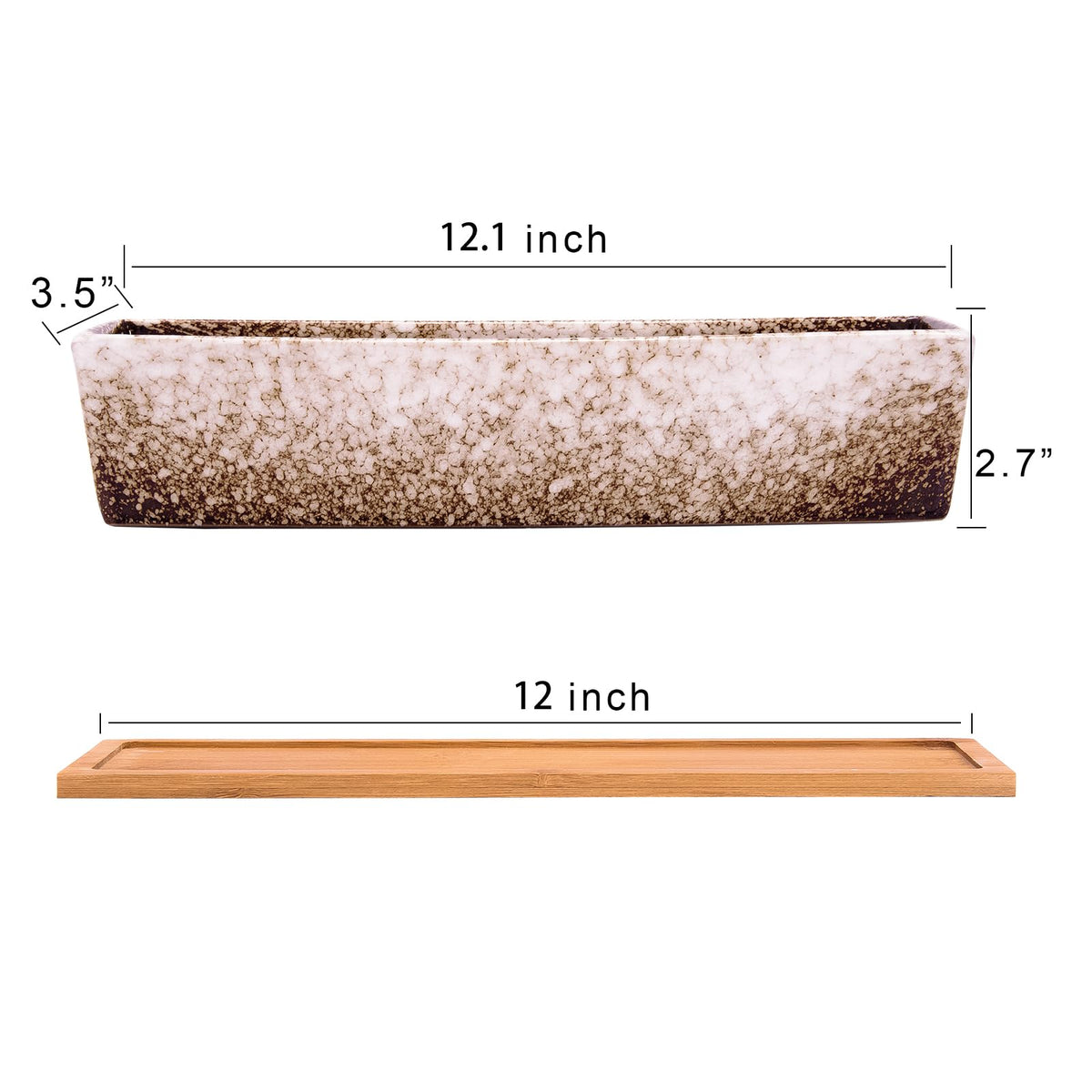 ARTKETTY bamboo saucer catches excess water and protects surfaces