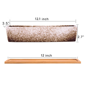 ARTKETTY bamboo saucer catches excess water and protects surfaces