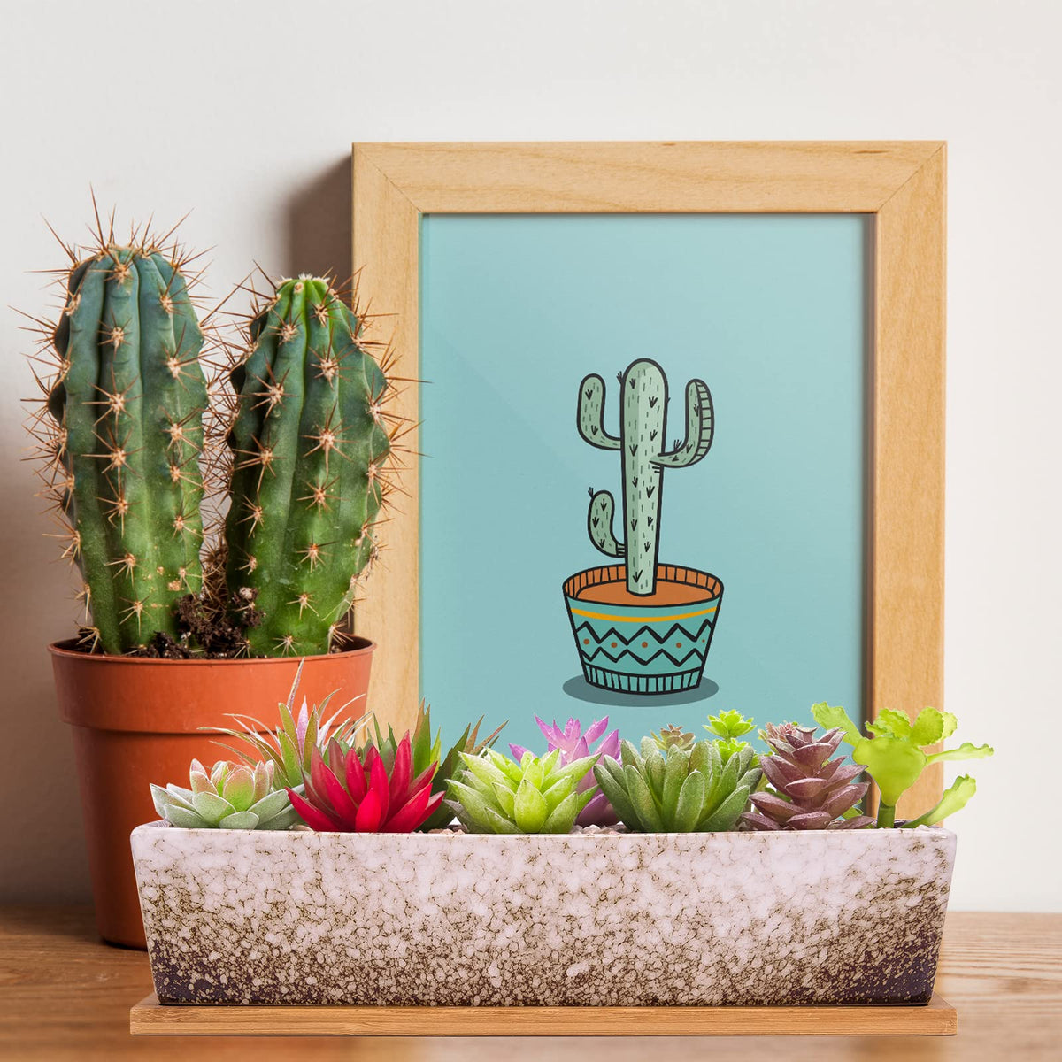 ARTKETTY desktop decor pot for tiny succulents on a clean desk
