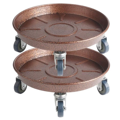 ARTLINE 12in round plant stand overview showing portable indoor-outdoor versatility