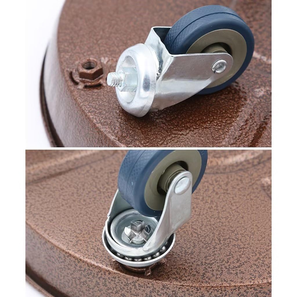ARTLINE blue caster wheels lockable close-up protect floors during movement