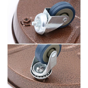ARTLINE blue caster wheels lockable close-up protect floors during movement