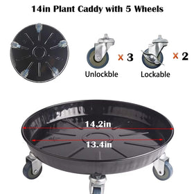 ARTLINE heavy-duty tray in carbon steel for durable planter support.